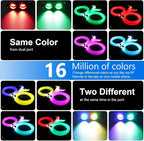 AZIMOM Dual Color 32W Sound-Activated Mix860pcs Fiber Optic Starlight Headliner Kits 13.1ft Fiber Strands APP/Bluetooth Remote Control Star Ceiling Car Home Roof Decor