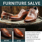 Leather Salve, 2025 Upgrade Leather & Wood Furniture Repair Salve with Brush, Furniture Salve for Leather Wood, Household Leather Upholstery Cleaners for Home, Easy to Apply (1pc)