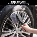 Car Wheel Brush kit, Tire Brush, Wheel Cleaner Brush, Soft-bristled Rim Cleaner Brush, Car Detailing Brushes, Wheel Brushes for Cleaning Wheels,Tires, Car Cleaning Brush Supplies Kit