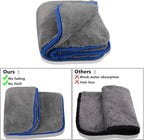 Microfiber Towels for Cars, Healsell Car Drying Towel, Premium Professional Soft Microfiber Drying Towel, 1200 GSM Ultra Thick - Lint Free Microfiber Car Towels 16'' x 16'' (3 Pack)