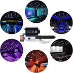 AKEPO 16W 550pcs 13.1ft/4m 0.03in Fiber Optic Starlights Headliner Kit with Meteor, Shooting Star Car Home Use APP/Remote Control Music Sync Fiber Optic Lights Kit