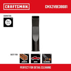 CRAFTSMAN CMXZVBE38681 1-7/8 in. Car Nozzle Wet Dry Vac Attachment, Industrial-Grade Shop Vacuum Accessory for Deep Automotive Cleaning, Fits 1-7/8 in. Hose Diameter