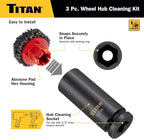 Titan 51798 Wheel Hub Cleaning Kit, Includes 1/2-Inch Drive Impact Socket & Brake Disc Cleaning Pads
