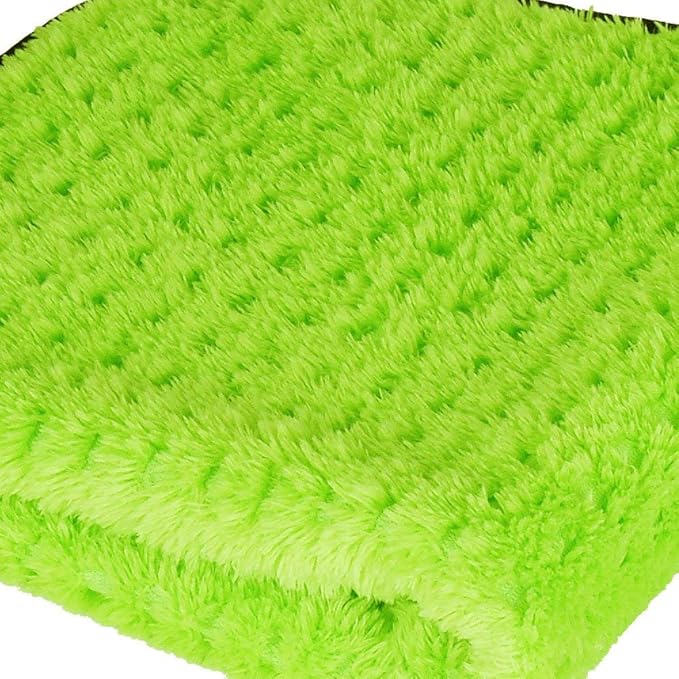 Liquid X Plush Waffle Weave Green Xtreme Microfiber Detailing Towel 16" x 16" Guaranteed Satisfaction (8 Pack)