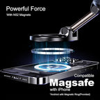 Magnetic Phone Holder for Car,Vacuum Suction Cup Phone Mount,Magsafe Car Mount for iPhone, No Need Charge,Folding Holder for iPhone and Android