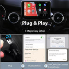 Sunweyer Wireless CarPlay & Android Auto Adapter 2 in 1 Auto Connect Box, Supports Online Updates Wired to Wireless for Cars Have Wired Carplay