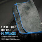 Rapid Dry Towels The Finisher Premium Microfiber Detailing & Utility Towel | 70 x 40cm | Channel Weave Lint-Free Cleaning Cloth | Scratch-Free Car Towel for Glass Chrome Interior & Home Cleaning