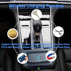 New Upgrade Wireless Car Charger for Porsche Panamera (2017-2023),15W Fast Wireless Phone Charging Pad, Center Console Wireless Charger Works with QI-Enabled Phones(Size:17-21)