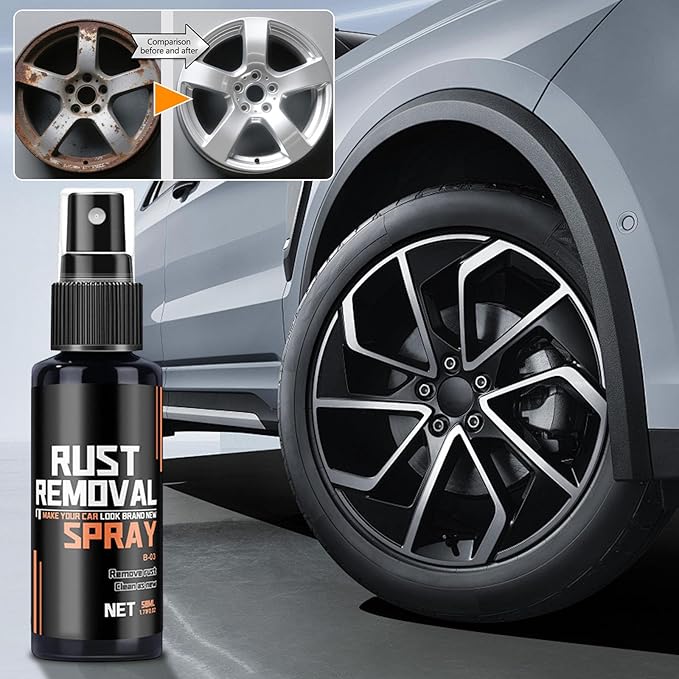 Rust Remover Spray,Rust Remover Spray for Metal, Wheel Hub & Paint Safe Rust Dissolver for Cars/Trucks, Multi Purpose Instant Cleaning Coating Agent,Rustout Instant Remover Spray (50ML)