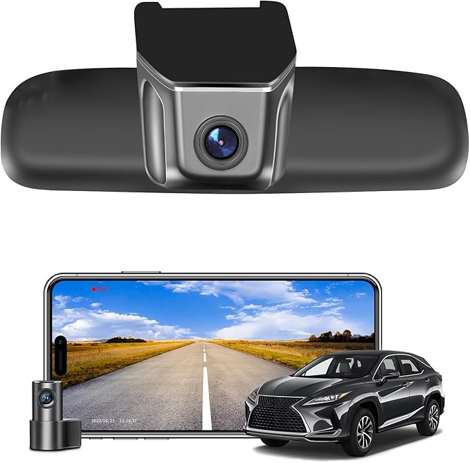 Mangoal Front 4K & Rear 1080p Dash Cam Custom for Lexus RX 2016 2017 2018 2019 2020 2021 2022(Model A),RX350 RX 450h and etc,OEM Look,UHD 2160P Video,Parking Mode,WiFi & App,Loop Recording,128GB Card