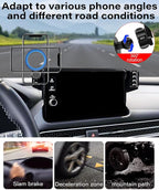 Magnetic Car Phone Mount for Honda HR-V HRV 2023-2026/CR-V CRV 2023 2024 2025 2026 Accessories,for MagSafe Strong Magnets Cell Phone Holder 7/9-Inch Screen Cradles,with Portable Phone Gripper
