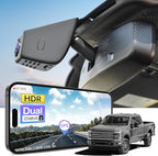 mangoal STARVIS 2 Front 4K HDR Dash Cam IMX678, Custom Fit for Ford F150 2013-2017 F250/F350 Super Duty 2015-2019(Model B), 5GHz WiFi, GPS, 64GB Card