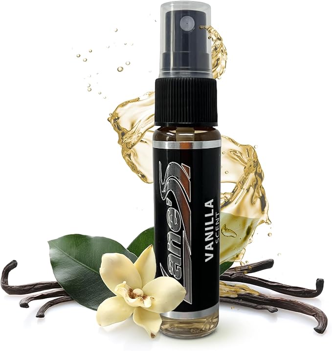 LANE’S Premium Car Air Freshener "Vanilla" - 1oz Water-Based, Long-Lasting Auto Scent Spray - Food, Pet, Odor Smell Deodorizer for Cars, Trucks, SUVs' Interior Leather, Carpet, Upholstery