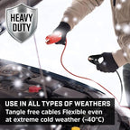 Energizer 1-Gauge 800A Heavy Duty Jumper Battery Cables 25 Ft Booster Jump Start - 25' Allows You to Boost Battery from Behind a Vehicle!