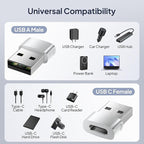 Basesailor for iPhone 17 16 Car Charger Adapter 3Pack,USB Male to USB C Female Adapter,Type C Cable Converter for Apple Air 17e 16e 15 Pro Max Plus,iWatch 11,Airpods Pro 3,iPad Mini,Samsung Galaxy S26