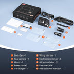 70mai 4K Dash Cam Front and Rear with STARVIS, Dashcam with 5GHz WiFi, GPS Car Camera, Super Night Vision, ADAS, 3'' IPS Screen, 24H Parking Mode, Time-Lapse, Loop Recording, Support 256GB Max (A800S)
