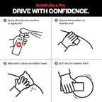 Malco Clean and Shine Interior Car Cleaner and Dressing - Best Interior Car Care to Restore Leather Plastic and Vinyl / 1 Simple Step To Clean, Condition, and Protect/Non-Glare Satin Finish (125916)