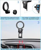 Car Phone Holder for Honda Civic 2016-2021 Accessories Compatible with MagSafe Hands-Free 360 Degree Rotation Adjustable Cell Phone Mount Does Not Affect Air Vent
