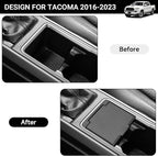 YOJOJOCO Center Console Coin Box Organizer Compatible with Toyota 2016-2020 2021 2022 2023 Tacoma Accessories ABS Material Insert Cup Holder Storage Box