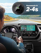 JOYTUTUS Wireless CarPlay Adapter, 2 in 1 Wired to Wireless for iPhone CarPlay & Android Auto, Adapter Compatible with USB A & USB C, Mini Cube Design for Cars with Built-in Wired Apple CarPlay