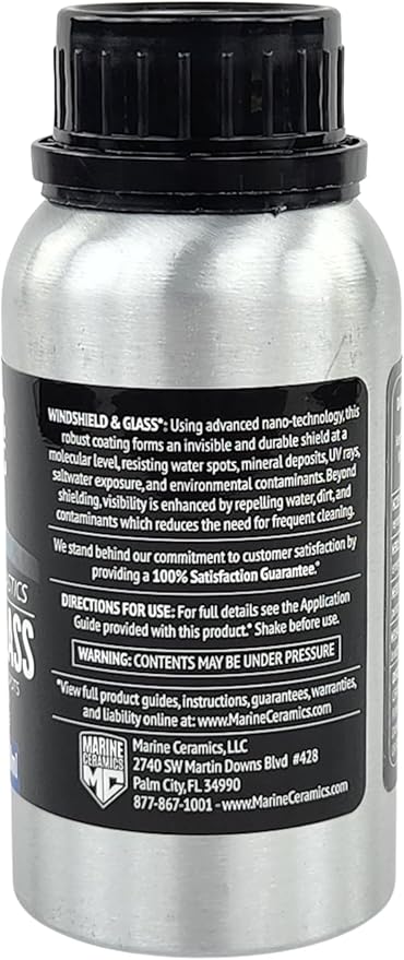 Professional Windshield & Glass Ceramic Coating (150ml) / 18 Month Protection, Increase Visibility, Prevents Water Spots, Staining & Scratches/For Glass, Isinglass, Plexiglass