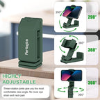 Perilogics Airplane Phone Holder Mount Universal in Flight Hands Free Viewing with Multi-Directional Dual 360 Degree Rotation (Evergreen)