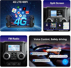 4G LTE QLED Radio for Jeep Wrangler 2007-2018 Chrysler Dodge Ram 1500,Touch Screen 8core Stereo Upgrade,Wireless carplay & Android Auto,Fast Charge,Free Backup Camera