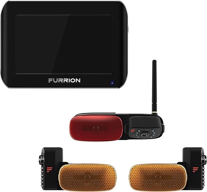 Furrion Vision S Wireless RV Backup Camera System with 7-Inch Monitor, 3 Cameras: 1 Rear, 2 Side Cameras, Infrared Night Vision, Wide-Angle View, Hi-Res, Waterproof - FOS07TAEM