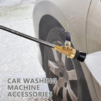 NUOBESTY Car Wash Foam Sprayer Nozzle with Copper Valve, Stainless Steel Foam Cannon Attachment, Wide Flat Plastic Duckbill Spray Head for Automotive Exterior Cleaning