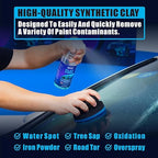 Synthetic Clay, 2-Pack Hand Clay Bar Pad for Car Auto Detailing, Cleansing, Paint Surface Prep Tool for Waxing & Polishing (Blue Purple)