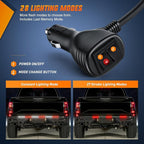 Nilight 48 Inch Truck Tailgate Strobe Light Strip Tail Emergency Bar Rear Window Warning Lamp Ultra-Bright Double Row 288 LED for Pickup Trailers Construction Vehicles Car SUV, Red White