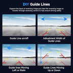 1080P HD Wireless Backup Camera System, 7-inch LCD Monitor with 2 Rearview Camera for Trailer RV Camper Truck Car Bus, DIY Guide Lines, IP68 Waterproof, Night Vision, BSD, 12V-36V