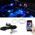 Car LED Interior Lights Strip APP Control, Car Neon Lights Kit with 236 inches Fiber Optic, Music Mode Sound Active Cars Atmosphere Ambient Lighting Kit