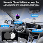 2026 New Vacuum Magnetic Phone Holder for Car, Magsafe Car Mount for Car/Gym/Mirror/Smooth Surface, Compatible with iPhone Android and All Smartphones(G518)