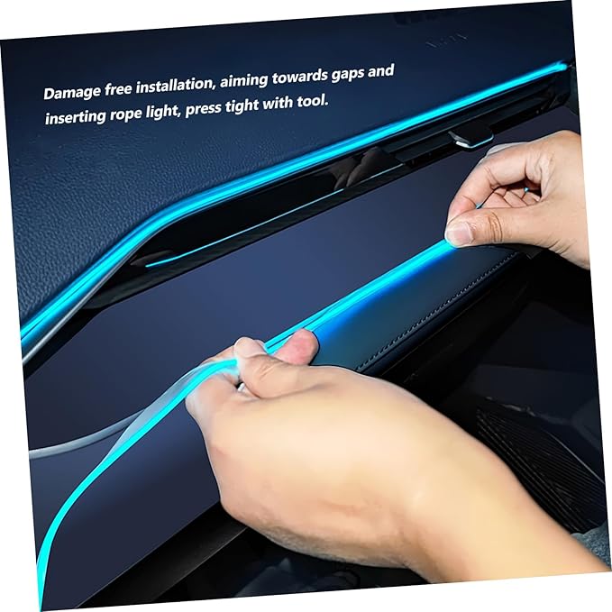 Luxshiny 2pcs Car Led Lights for Interior Ambient Lighting Kit Under High Brightness USB Powered Easy Installation