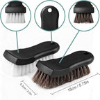 Upholstery Brush Set, Horse Brush Set, Convertible Top Brush, Cleaning Brush for Leather,Carpet, Car and Long Bristle Horse Hair Car Cleaning Brush for Car Interior Leather Seat and Home Furniture