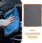 ULTECHNOVO Car Microfiber Towel Orange, Multifunctional Cleaning Cloth for Car Glass and Interior, Highly Absorbent, Streak-Free Wiping, Sturdy Automotive Cleaning Supplies