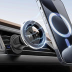 for Magsafe Vent Mount [Horizontal/Vertical]: Ultra Strong Magnetic Car Phone Holder, Circle Magnet Air Vent Stand for Mag Safe Phone Grip, iPhone 16 15 14 Pro Max Samsung Cellphone Case, Ring Holder