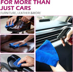 Car Interior Cleaner –Polishing Cleaner-Multi-Surface Auto Detailing for Leather, Glass, Dashboards & More – Dual-Mode Foam & Mist Spray (17oz) with Cleaning Towel