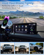 PZK Car Phone Mount for 2023-2025 2026 Honda Accord Hybrid Sport /-L/EX-L/Touring/Prime (Only for 12.3-Inch Screen) Magnetic 15W Fast Wireless Charger Car Phone Holder (Not Fit for LX/EX/SE Series)