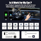 Wireless Carplay Adapter, Android Auto Adapter Plug and Play 2025 AI Box Carplay Support TF Card and SIM, Mini Car Play Video Box for Car Wired to Wireless Support Original Control