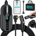 AIMILER Level 2 Tesla Charger(WiFi APP), 32A, 25ft Cable ETL Certified, 220V-240V NEMA 14-50P Plug EVSE w/Nacs Connector, Portable/Home Electric Car(EV) Charger for Tesla Model X/Y/3/S or Nacs EVs