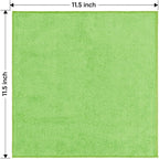 HOMEXCEL Green Microfiber Cleaning Cloth 20 Pack 11.5 x 11.5 Inch Microfiber Towels for Cars Ultra Absorbent Cleaning Rags Lint Free Cleaning Towels for Household Kitchen, Window Car