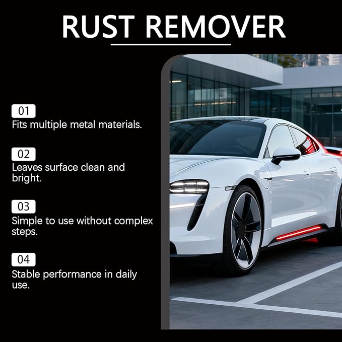 Genérico Car Rust Remover - Instant Polishing | 120ml Cleaning Spray with Resilient for, Tire, Brake Rim, Chain, Door Hinge, SUV, Truck, Vehicle, Motorcycle and Auto Use