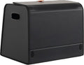 XDV Trunk Organizers, Car Organizers, Storage Solutions, and Car Storage Organizers for SUVs, Sedans, Back Seats, and Luxury Vehicles with Lid, Leather, Small, Large Car shoes box (Plain Black, M)