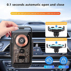 Wireless Car Charger,15W Fast Charging Auto-Clamping Car Charger Phone Mount Air Vent Cell Phone Holder Compatible iPhone，Car Accessories for iPhone 16 15 Pro Plus Max 14 13 12 (Black)