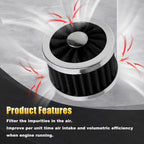 RYANSTAR RACING 4PCS 23MM High Flow Vent Valve Cover Breather Filter Universal Car Air Filter Cold Air Intake Filter Small Air Filter Breather Universal Air Vent Cover Black