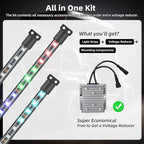 Roykaw Golf Cart LED Strip Lights, Underglow Neon Light Kit Compatible with EZGO/Club Car/Yamaha and Most Brands Golf Carts, Waterproof/LED Decorative Lights/Multi-Dynamic Modes, 12PCS