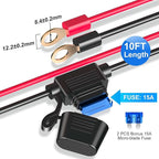 EUGIZMO 12V Cigarette Lighter Socket Splitter, 200W 3 Socket Multi Port Car Cigarette Lighter Adapter Plug Splitter USB Charger Auxiliary 12 Volt Power Outlet with Eyelet Terminal