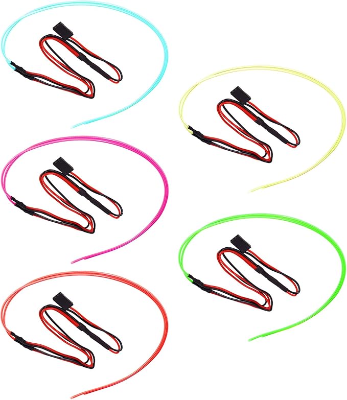 INJORA RC LED Strip Lights Flexible Cuttable for TRX4M SCX24 1/24 1/18 Crawlers Upgrade(5 Color)